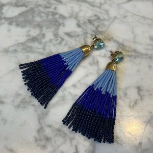J. Crew Beaded Tassel Earrings